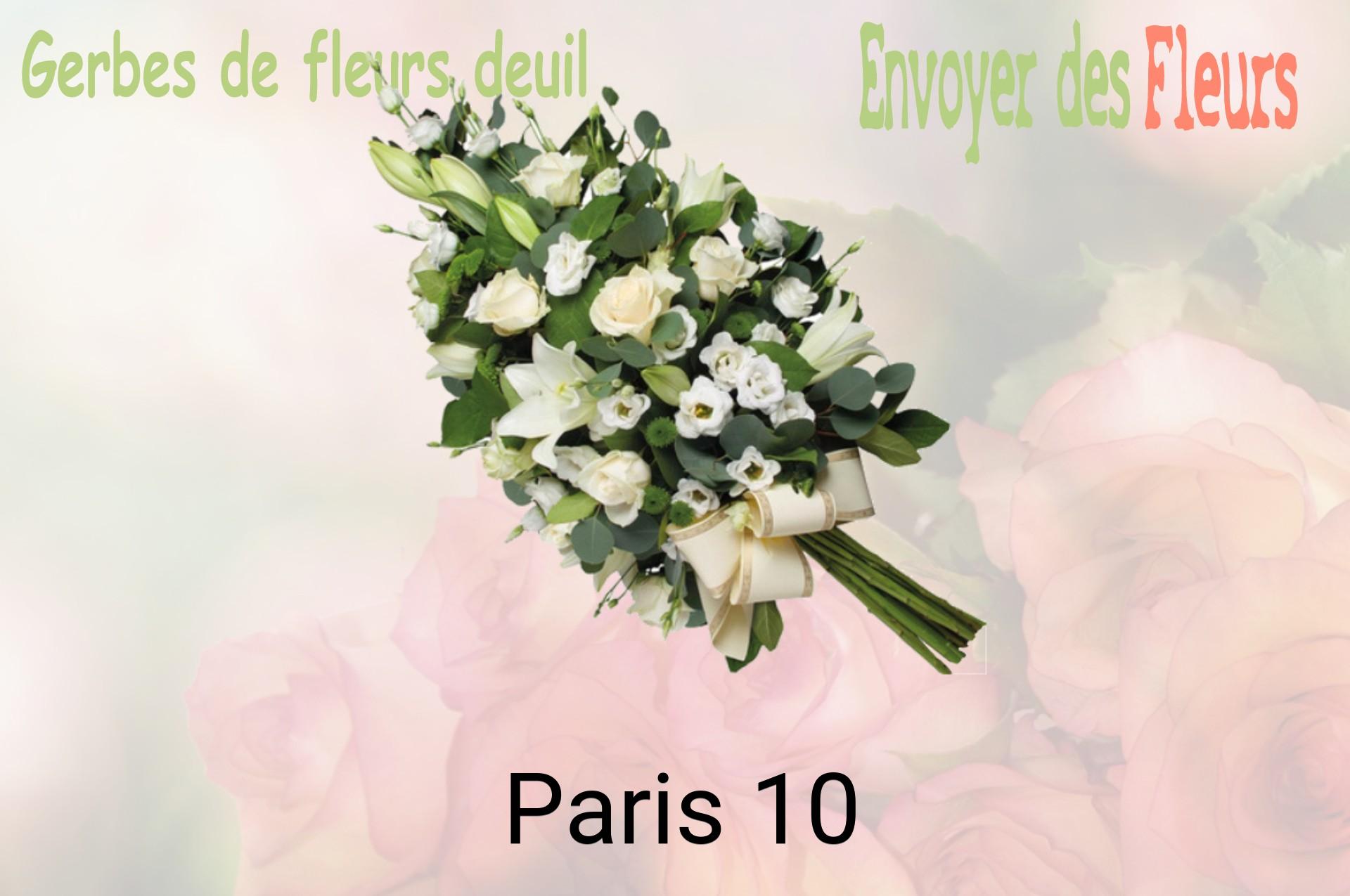 Gerbe de fleurs de deuil livrée à Paris-10
